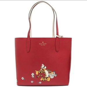 Kate Spade Disney Tigger Reversible Red Tote Bag and Clutch